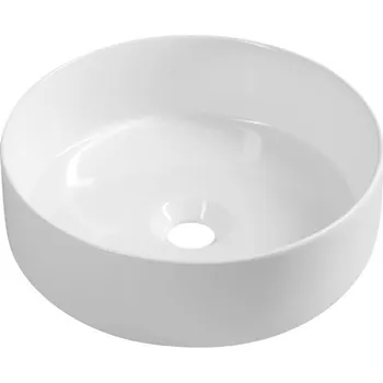 Umyvadlo Isvea INFINITY ROUND keramické umyvadlo na desku, průměr 36cm, bílá - 10NF65036