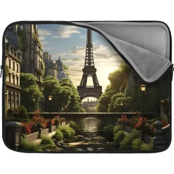 pouzdro na notebook Sablio Obal na notebook Paříž Eifellova věž Art - 17"
