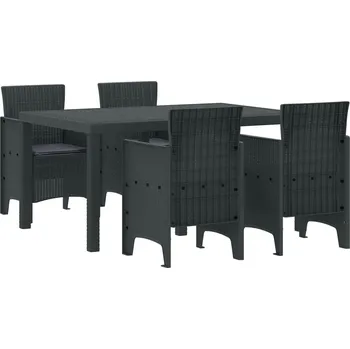 Zahradní sestava Zahradní jídelní souprava 5 pcs Antracit Ratan Polt IM_3378695