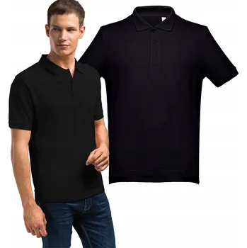 Pánské tričko Bavlněné polokošile POLO s krátkým rukávem pod svetr černé 5XL