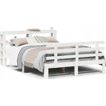 Ložnice Rám postele s opěrkou hlavy bez matrace, bílá, 120 x 200 cm