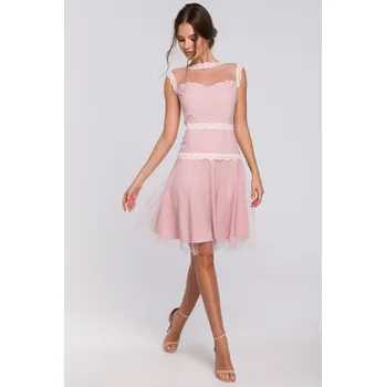 Dámské šaty Makover koktejlové šaty klasického střihu midi velikost M