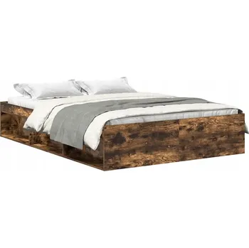 Postel Rám postele, kouřový dub, 135x190 cm