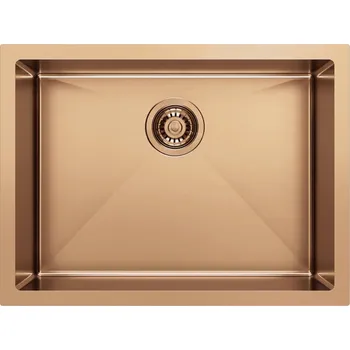 Sapho ZENITH nerezový dřez 60x45cm, měď mat - ZN6045PG