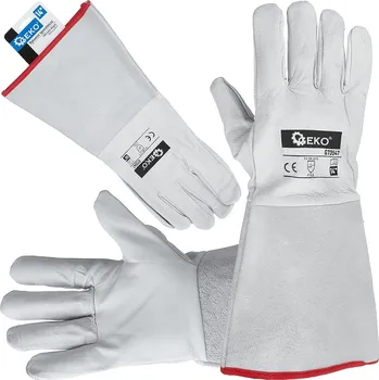 Pracovní rukavice Svářečské ochranné rukavice kožené dlouhé z kozí kůže, velikost 9,5 - XL, 1 pár