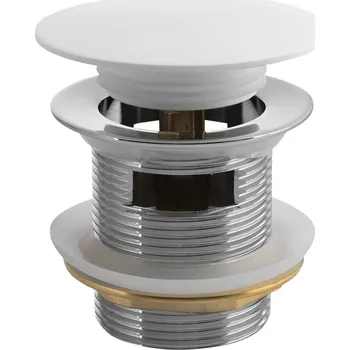 Sifon Polysan Vanová výpust 6/4", click-clack, solid surface, bílá mat - 72195