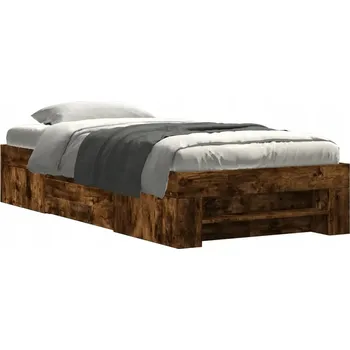 Postel Jednolůžková postel s dekorem dřeva VidaXL 90x200 cm, dub