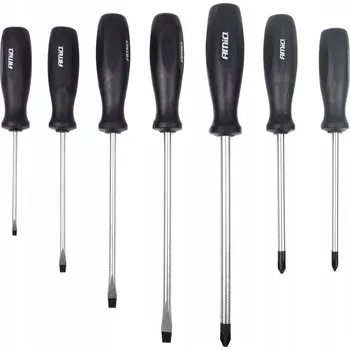 Šroubovák Sada šroubováků Amio, 7 dílná, ploché a křížové