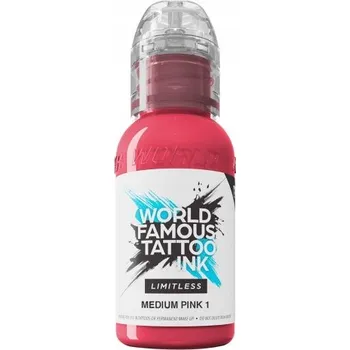 Tetovací barva Tetovací barva Atrament World Famous Limitless - Střední Pink 1 - 30 ml