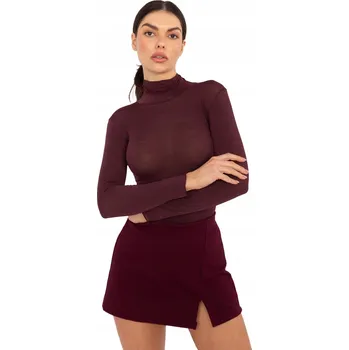 Dámské Přiléhavé Tričko s Dlouhým Rukávem a Rolákem