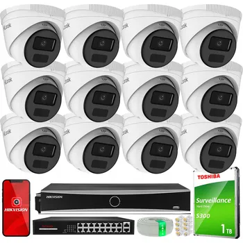 IP kamera Monitorovací sada 12x IPCAM-T2-P Full HD, PoE, H.265+ HiLook od Hikvision