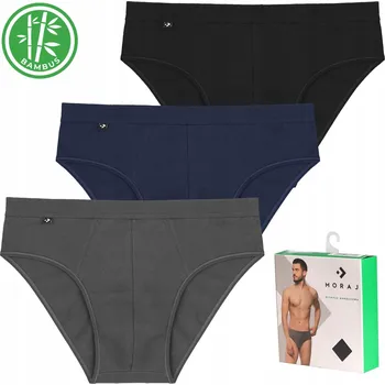 Pánské oblečení 3-balení pánských slipů Slipy Klasické bambusové komplet MORAJ L