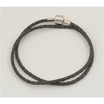 Náhrdelník Kožený náhrdelník pletený 42 cm STRR0593F