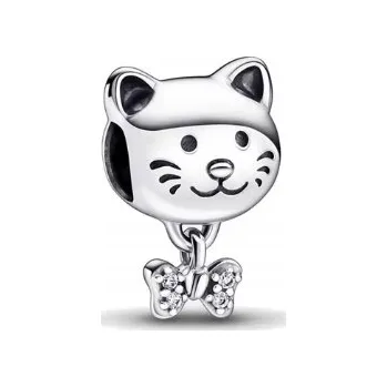 Přívěsek Přívěsek roztomilá kočka, korálek kočka ze stříbra s925 Stříbro 925
