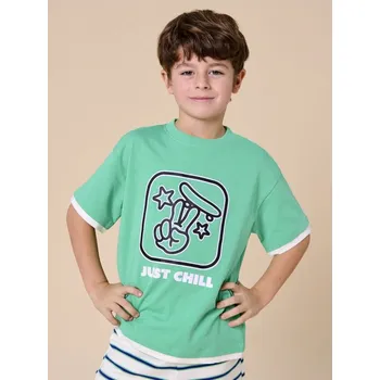 Chlapecké tričko Sinsay - Tričko s krátkým rukávem - green spruce - 241DC-75X - 241DC-75X-116