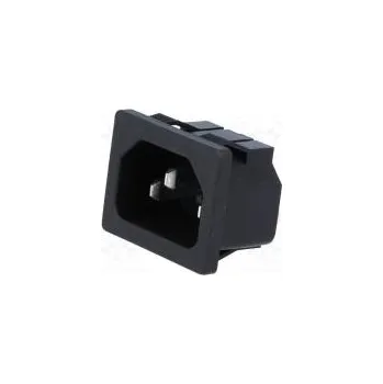 Elektrická zásuvka Konektor napájecí AC zásuvka vidlice 10A 250VAC IEC 60320