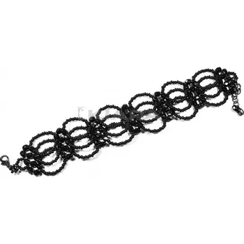 Náramek Černý módní náramek Jablonex Polovina Dárek