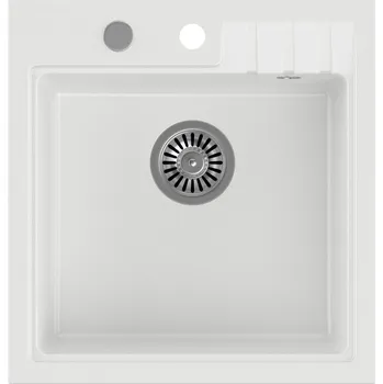 Sapho Granitový vestavný dřez mono, 50x52cm, bílá - GR1041