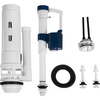 Sapho Splachovací souprava s DUAL tlačítkem 49 mm, spodní napouštění 1/2", chrom - NDPC107V-1