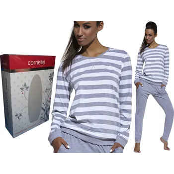 Dámské noční prádlo Cornette dámské pyžamo bavlna šedé velikost XXL