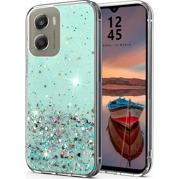 Pouzdro na mobilní telefon POUZDRO ZADNÍ KRYT GLITTER CASE BROKAT PRO MOTOROLA G06 POWER 2x SKLO