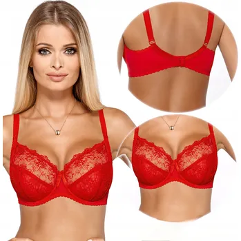 Podprsenka Paripari podprsenka s měkkými košíčky červená velikost 75I