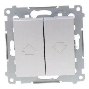 vypínač Klasický žaluziový vypínač, pod omítku Kontakt-simon stříbrný DZP1.01/43