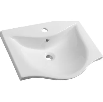 Umyvadlo Aqualine ZARA 55 keramické umyvadlo nábytkové 54x44,5cm, bílá - 10055