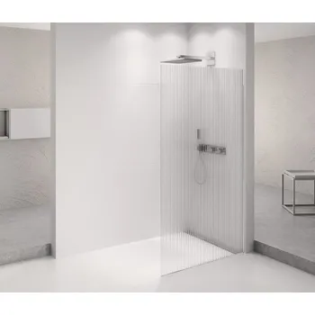 Polysan ARCHITEX CHROM sprchová zástěna 862mm, sklo Flute - AXC90FL