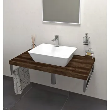 Sapho AVICE deska pod umyvadlo 80x50cm, tl.5cm, dub tmavý - AV0811