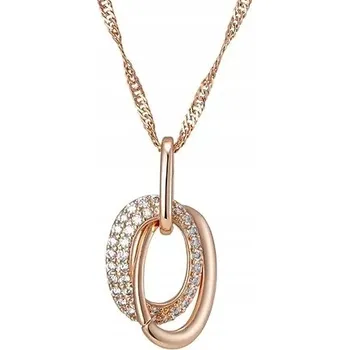 Náhrdelník Náhrdelník zlato 585 pozlacený zirkony měď řetízek