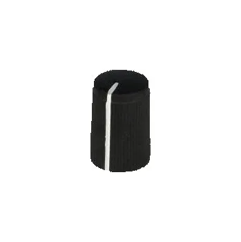 Knoflík Knoflík s ukazatelem hliník,plast Pr.hříd 6mm Ø10x15mm černá