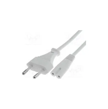 Napájecí kabel Kabel CEE 7/16 (C) vidlice,IEC C7 zásuvka PVC 1,8m Zásuvky 1
