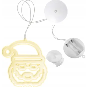 Vánoční dekorace Svítící dekorace bílá s přísavkou mix VERGIONIC