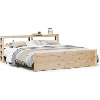 Postel Rám postele s čelem, 180x200 cm, borovice