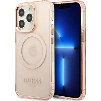 Pouzdro na mobilní telefon Zadní Kryt Guess pro Apple, iPhone 13 Pro, růžový