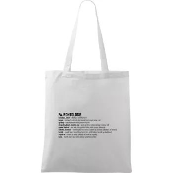 FAJRONTOLOGIE - Taška bavlněná - 42 x 38 cm ( Bílá )