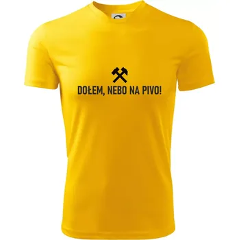 Chlapecké tričko DOŁEM, NEBO NA PIVO!﻿ - Dětské triko sportovní (dresovina) - 134 cm/8 let ( Žlutá )