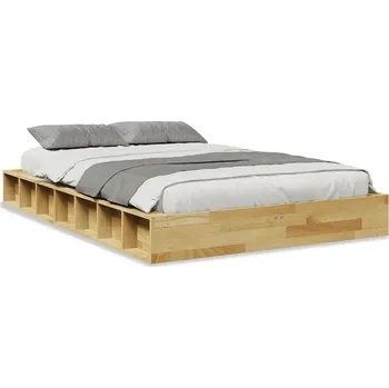 Postel Rám postele bez matrace 120x190 cm masivní dubové dřevo