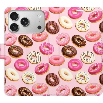 Pouzdro na mobilní telefon Flipové pouzdro iSaprio - Donuts Pattern 03 - iPhone 17 Pro