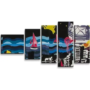 Obraz Sablio Obraz - 5-dílný Malba - 100x60 cm