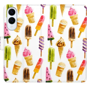 Pouzdro na mobilní telefon Flipové pouzdro iSaprio - Ice Cream Pattern - Samsung Galaxy S25 Edge