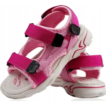 Dívčí sandály Fuchsiově růžové dívčí sandály na suchý zip, lehké, profilované, velikost 26