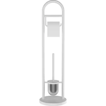 Ridder JUNDAH stojan s držákem na toaletní papír a WC štětkou, bílá - 11123101