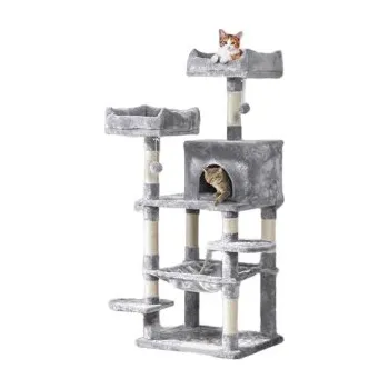 Škrabadlo pro kočky 615312 light gray, 150 cm - B YAHEETECH