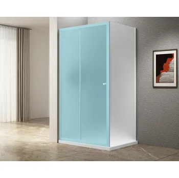 Aqualine UGGA boční stěna, 900mm, sklo Brick, bílá - AWP90