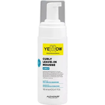 Stylingový přípravek Alfaparf Milano Yellow Curls – lehká eco pěna pro kudrnaté a vlnité vlasy 160 ml pro tvar kudrlin • pružnost • přirozená fixace • 160 ml ✨