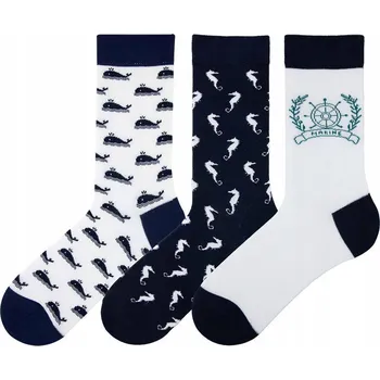 Pánská móda PONOŽKY PÁNSKÉ NÁMOŘNICKÉ LODNÍK NÁMOŘNÍK 40-42