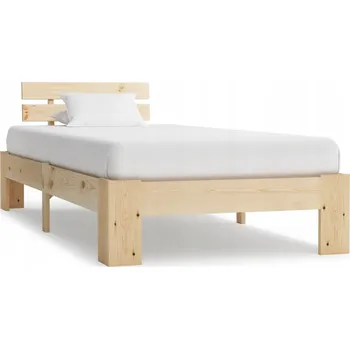 Postel Čalouněná jednolůžková postel VidaXL 100x200 borovice