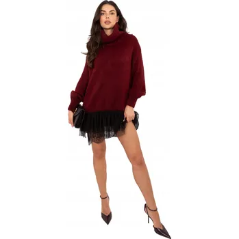 Dámský svetr Dámský svetr rolák teplý oversize s příměsí mohéru